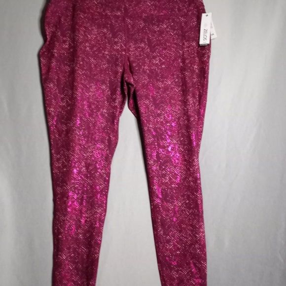 Zelos Women's Tight Pink Snake Athletic Gym Workout Leggings Pants Plus Size 3X - Picture 3 of 11